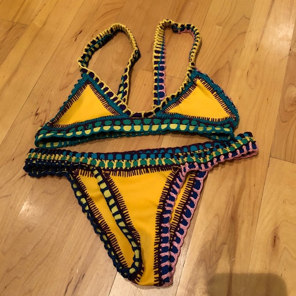 KIINI Ro bikini in yellow multi - Picture 2 of 8
